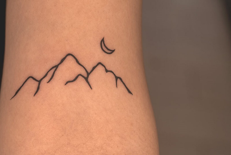 Hình Xăm Tattoo Kiểu Ngọn Núi Nhỏ Đơn Giản Đẹp Cho Nam  X9