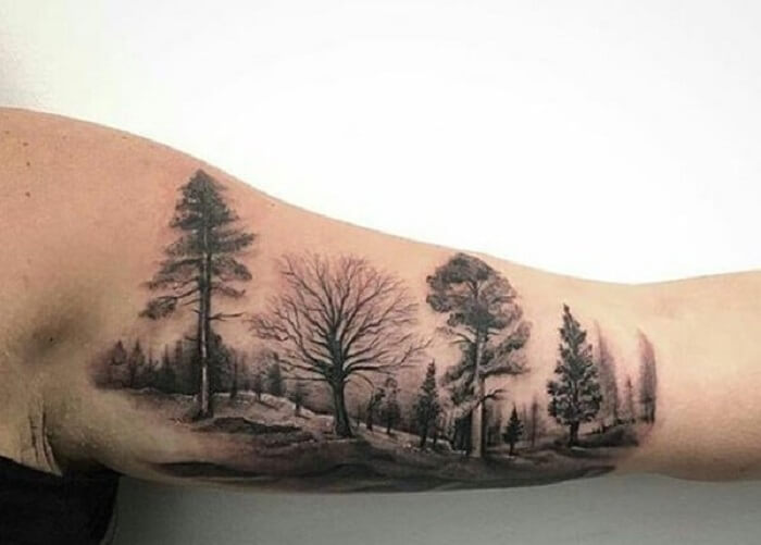 Tattoo cây thông10