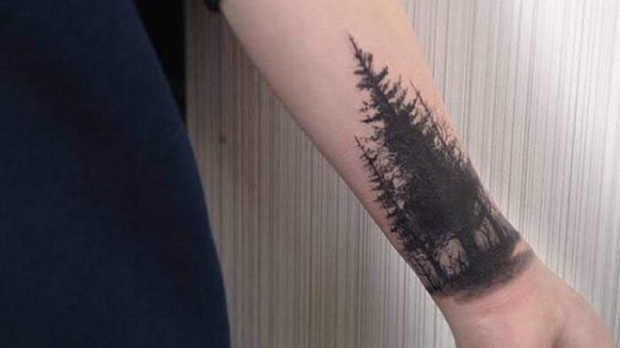 Tattoo cây thông12