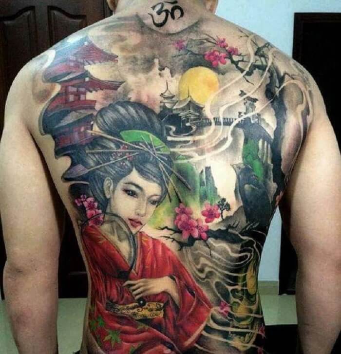 Tattoo cô gái Trung Hoa ở lưng35