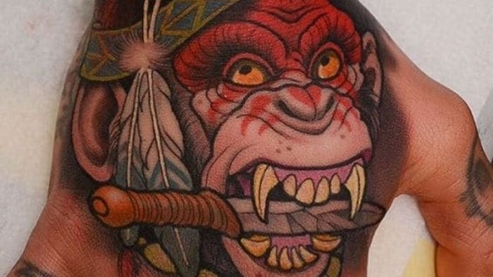 Những mẫu tattoo đầu Khỉ luôn mang tính nghệ thuật cao13