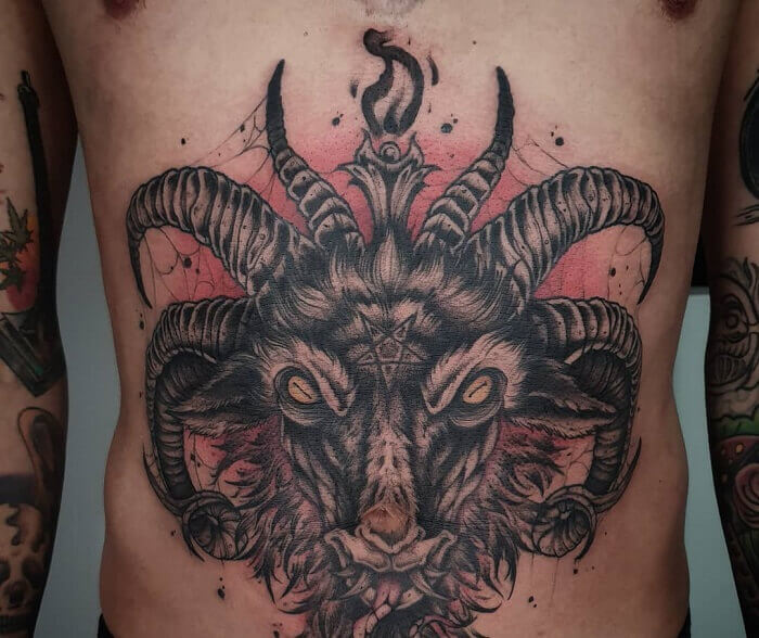 Tattoo mặt quỷ Satan 18