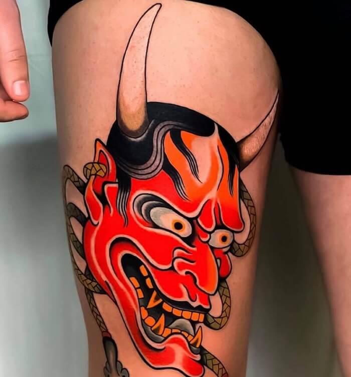 Tattoo mặt quỷ Satan 39