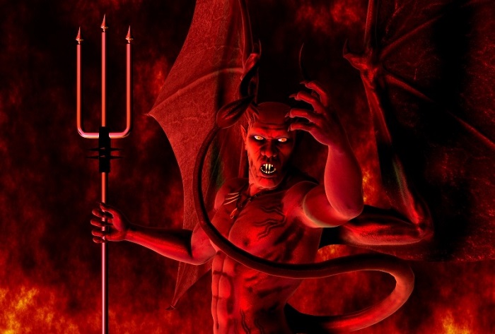 Hình xăm mặt quỷ Satan thể hiện sức mạnh uy quyền3